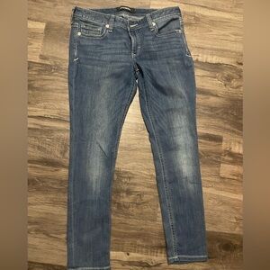 Express Women's Blue Straight Leg Jeans